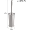 image:imagemDesign Toilet Bowl Brush and Holder  Covered Bathroom Brush  Standing Scrubber in Modern Holder  Compact Space Saving Deep Cleaning  WhiteSilver