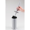 image:imagemDesign Toilet Bowl Brush and Holder  Covered Bathroom Brush  Standing Scrubber in Modern Holder  Compact Space Saving Deep Cleaning  WhiteSilver