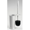 image:imagemDesign Toilet Bowl Brush and Holder  Covered Bathroom Brush  Standing Scrubber in Modern Holder  Compact Space Saving Deep Cleaning  WhiteSilver