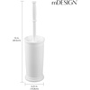 image:imagemDesign Toilet Bowl Brush and Holder  Covered Bathroom Brush  Standing Scrubber in Modern Holder  Compact Space Saving Deep Cleaning  WhiteWhite