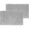 image:imagemDesign 100 Cotton Bath Mat  Soft HotelStyle Rectangular Bathroom Floor Rug  Plush Water Absorbent Cloth Bathmat for Outside BathtubShower Machine Washable Cotton Bath Rug  2 Pack  GrayGrey