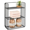 image:imagemDesign Metal Wire 3Tier Hanging Shelf for Bathroom Storage  Wall Mounted Decorative Shelves  Floating Metal Shelf Basket  Wall Shelving  Concerto Collection  Black