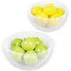 image:imagemDesign Metal Wire Fruit Bowl Basket Set for Kitchen Countertop Counter Organizer and Storage or Table Decor  Modern Decorative Bowls to Hold Fruits and Vegetables Set of 2 Matte White