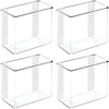 image:imagemDesign Plastic Adhesive Mount Storage Organizer Container for Kitchen or Pantry Wall Organization  Space Saving Holder for Sandwich Bags Foil  6 Wide  Poppon Collection  4 Pack  Clear3 x 588 x 5 Pack of 4