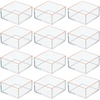 image:imagemDesign Plastic Beauty Organizer Bin for Bathroom Drawers Vanity or Countertops Storage for Makeup Brushes Palettes Blush Concealers or Hair Ties Lumiere Collection 12 Pack ClearRose Gold
