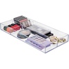 image:imagemDesign Plastic Divided Makeup Organizer Holder Tray for Bathroom Drawer Vanity Countertop Storage  Cosmetic Organization Holds Palettes Brushes Accessories  Lumiere Collection  Clear8 x 16 x 2 Pack of 1