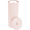 image:imagemDesign Plastic Floor Stand Toilet Paper Organizer with Cover 3Roll SpaceSaving Tissue Storage for Bathroom Fits Under Sink Vanity Shelf in Cabinet Corner  Hyde Collection  Light PinkLight Pink