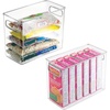 image:imagemDesign Plastic Modern Kitchen Pantry Food Storage Container Bin w Handles  Cabinet FridgeFreezer Countertop Organizer  SnacksDrinkAppliances Ligne Collection Clear 10x5x8 Pack of 210 x 5 x 8 Pack of 2