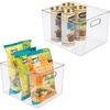 image:imagemDesign Plastic Modern Kitchen Pantry Food Storage Container Bin w Handles  Cabinet FridgeFreezer Countertop Organizer  SnacksDrinkAppliances Ligne Collection Clear 10x5x8 Pack of 212 x 10 x 775 Pack of 2