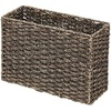 image:imagemDesign Rustic Farmhouse Woven Seagrass Toilet Paper Holder Basket  Large Storage Organizer Tank Topper for Bathroom Counter or Top of Toilet  Holds 6 Rolls of Toilet Paper  Black WashBlack Wash