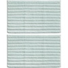 image:imagemDesign Soft 100 Cotton HotelStyle Rectangular Spa Mat Rug Plush Water Absorbent  Ribbed Design  for Bathroom Vanity BathtubShower Machine Washable  34 x 21  2 Pack  Water Blue