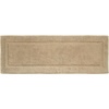 image:imagemDesign Soft 100 Cotton Luxury HotelStyle Rectangular Spa Mat Rug Plush Water Absorbent Decorative Border for Bathroom Vanity BathtubShower Machine Washable Long Runner  60 x 21  NaturalTanLinen