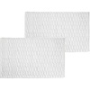 image:imagemDesign Soft 100 Cotton Luxury HotelStyle Rectangular Spa Mat Rug Water Absorbent Diamond Design  for Bathroom Vanity BathtubShower Machine Washable  34 x 21  2 Pack  White
