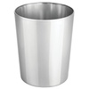 image:imagemDesign Stainless Steel Round Metal Trash Can Small 28 Gallon Wastebasket Garbage Basket Bin for Bathroom Bedroom Kitchen or Home Office Holds Waste and Recycle Mirri Collection BrushedChrome