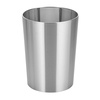 image:imagemDesign Stainless Steel Round Metal Trash Can Small 28 Gallon Wastebasket Garbage Basket Bin for Bathroom Bedroom Kitchen or Home Office Holds Waste and Recycle Mirri Collection BrushedBrushed