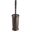 image:imagemDesign Toilet Bowl Brush and Holder  Covered Bathroom Brush  Standing Scrubber in Modern Holder  Compact Space Saving Deep Cleaning  WhiteBronze