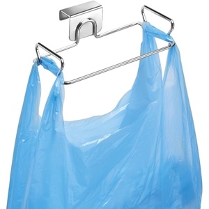 image:imageOverTheCabinet Plastic Bag Storage and Grocery Bag Holder Kitchen Storage  Chrome