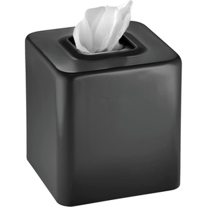 image:imagemDesign Metal Square Tissue Box Cover Modern Facial Paper Holder  Accessories for Bathroom Vanity Countertop Bedroom Dresser Night Stand Desk Office and End Table  Unity Collection  Soft BrassBlack