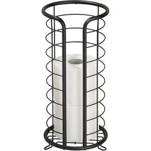 image:imagemDesign Metal Toilet Paper Holder Stand  Storage Reserve for 3 Rolls of Toilet Tissue  Freestanding Toilet Paper Holder  Stylish Bathroom Floor Toilet Paper Stand  Omni Collection  Matte BlackMatte Black