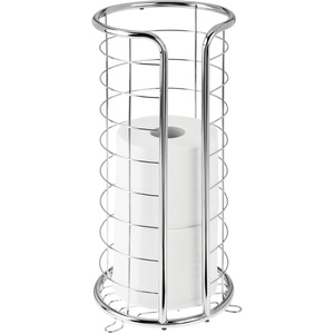 image:imagemDesign Metal Toilet Paper Holder Stand  Storage Reserve for 3 Rolls of Toilet Tissue  Freestanding Toilet Paper Holder  Stylish Bathroom Floor Toilet Paper Stand  Omni Collection  Matte BlackChrome