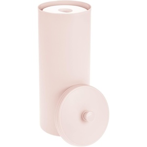 image:imagemDesign Plastic Floor Stand Toilet Paper Organizer with Cover 3Roll SpaceSaving Tissue Storage for Bathroom Fits Under Sink Vanity Shelf in Cabinet Corner  Hyde Collection  Light PinkLight Pink
