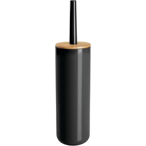 image:imagemDesign Plastic Freestanding Toilet Brush and Holder  Compact Toilet Brush for The Bathroom  Modern Sturdy Toilet Accessory  BlackWood Colour