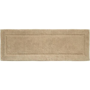 image:imagemDesign Soft 100 Cotton Luxury HotelStyle Rectangular Spa Mat Rug Plush Water Absorbent Decorative Border for Bathroom Vanity BathtubShower Machine Washable Long Runner  60 x 21  NaturalTanLinen