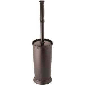 image:imagemDesign Toilet Bowl Brush and Holder  Covered Bathroom Brush  Standing Scrubber in Modern Holder  Compact Space Saving Deep Cleaning  WhiteEspresso