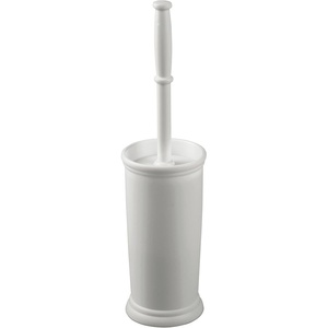 image:imagemDesign Toilet Bowl Brush and Holder  Covered Bathroom Brush  Standing Scrubber in Modern Holder  Compact Space Saving Deep Cleaning  WhiteLight Gray