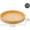 image:imagemDesign Bamboo Lazy Susan Turntable Food Storage Container for Cabinets Pantry Refrigerator Countertops Spinning Organizer for Spice Bottles Condiments Baking 9 Round Echo Collection NaturalPack of 2