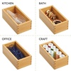image:imagemDesign Bamboo Storage Bin Container Drawer Organizer Crate Boxes for Kitchen Pantry Cabinet Shelf Island or Countertop Holds Snacks Spices or Drinks Echo Collection 4 Pack NaturalTan35 x 25 x 7 Pack of 4