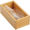 image:imagemDesign Bamboo Storage Bin Container Drawer Organizer Crate Boxes for Kitchen Pantry Cabinet Shelf Island or Countertop Holds Snacks Spices or Drinks Echo Collection 4 Pack NaturalTan35 x 25 x 7 Pack of 4