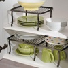 image:imagemDesign Decorative Metal Wire Kitchen Pantry Countertop Organizer Storage Shelf Raised Cabinet Rack  for Food Dishes Plates Dishes Bowls Mugs Glasses  Bronze