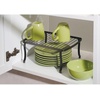 image:imagemDesign Decorative Metal Wire Kitchen Pantry Countertop Organizer Storage Shelf Raised Cabinet Rack  for Food Dishes Plates Dishes Bowls Mugs Glasses  Bronze