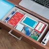 image:imagemDesign Expandable Plastic Drawer Organizer and Storage Container for Office Supplies  Gel Pen Pencil Marker Stationary Desk Supply Holder for Drawers and Desktop  Lumiere Collection  WhiteLight Gray