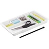 image:imagemDesign Expandable Plastic Drawer Organizer and Storage Container for Office Supplies  Gel Pen Pencil Marker Stationary Desk Supply Holder for Drawers and Desktop  Lumiere Collection  WhiteWhite
