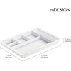 image:imagemDesign Expandable Plastic Drawer Organizer and Storage Container for Office Supplies  Gel Pen Pencil Marker Stationary Desk Supply Holder for Drawers and Desktop  Lumiere Collection  WhiteWhite