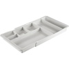 image:imagemDesign Expandable Plastic Drawer Organizer and Storage Container for Office Supplies  Gel Pen Pencil Marker Stationary Desk Supply Holder for Drawers and Desktop  Lumiere Collection  WhiteLight Gray