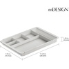 image:imagemDesign Expandable Plastic Drawer Organizer and Storage Container for Office Supplies  Gel Pen Pencil Marker Stationary Desk Supply Holder for Drawers and Desktop  Lumiere Collection  WhiteLight Gray