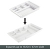 image:imagemDesign Expandable Plastic Drawer Organizer and Storage Container for Office Supplies  Gel Pen Pencil Marker Stationary Desk Supply Holder for Drawers and Desktop  Lumiere Collection  WhiteWhite