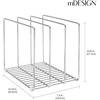 image:imagemDesign Metal Pan Organizer for Kitchen Cabinet Counter Pantry Shelf  3 Slots for Baking Sheets Muffin Pans Cutting Boards Frying Pans  Pan Organizer and Storage  Concerto Collection  BlackChrome