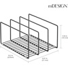 image:imagemDesign Metal Pan Organizer for Kitchen Cabinet Counter Pantry Shelf  3 Slots for Baking Sheets Muffin Pans Cutting Boards Frying Pans  Pan Organizer and Storage  Concerto Collection  BlackBlack