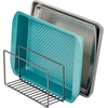 image:imagemDesign Metal Pan Organizer for Kitchen Cabinet Counter Pantry Shelf  3 Slots for Baking Sheets Muffin Pans Cutting Boards Frying Pans  Pan Organizer and Storage  Concerto Collection  BlackGraphite