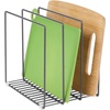 image:imagemDesign Metal Pan Organizer for Kitchen Cabinet Counter Pantry Shelf  3 Slots for Baking Sheets Muffin Pans Cutting Boards Frying Pans  Pan Organizer and Storage  Concerto Collection  BlackGraphite