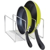 image:imagemDesign Metal Pan Organizer for Kitchen Cabinet Counter Pantry Shelf  3 Slots for Baking Sheets Muffin Pans Cutting Boards Frying Pans  Pan Organizer and Storage  Concerto Collection  BlackChrome