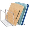 image:imagemDesign Metal Pan Organizer for Kitchen Cabinet Counter Pantry Shelf  3 Slots for Baking Sheets Muffin Pans Cutting Boards Frying Pans  Pan Organizer and Storage  Concerto Collection  BlackChrome