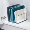 image:imagemDesign Metal Pan Organizer for Kitchen Cabinet Counter Pantry Shelf  3 Slots for Baking Sheets Muffin Pans Cutting Boards Frying Pans  Pan Organizer and Storage  Concerto Collection  BlackGraphite