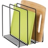 image:imagemDesign Metal Pan Organizer for Kitchen Cabinet Counter Pantry Shelf  3 Slots for Baking Sheets Muffin Pans Cutting Boards Frying Pans  Pan Organizer and Storage  Concerto Collection  BlackBlack