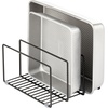 image:imagemDesign Metal Pan Organizer for Kitchen Cabinet Counter Pantry Shelf  3 Slots for Baking Sheets Muffin Pans Cutting Boards Frying Pans  Pan Organizer and Storage  Concerto Collection  BlackBlack