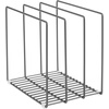 image:imagemDesign Metal Pan Organizer for Kitchen Cabinet Counter Pantry Shelf  3 Slots for Baking Sheets Muffin Pans Cutting Boards Frying Pans  Pan Organizer and Storage  Concerto Collection  BlackGraphite